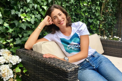 Muguruza posa relajada en la sesión abierta con la prensa-CECILIA CASLA