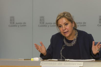 La vicepresidenta y portavoz de la Junta de Castilla y León, Rosa Valdeón, comparece en rueda de prensa posterior al Consejo de Gobierno-Ical