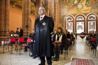 Pablo Llarena, el 2 de febrero del 2011, al asumir la presidencia de la Audiencia de Barcelona, su destino antes del Tribunal Supremo.-JOAN PUIG