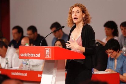 La candidata del PSC a las elecciones generales, Meritxell Batet, interviene ante el consejo nacional del partido-JOSEP GARCIA