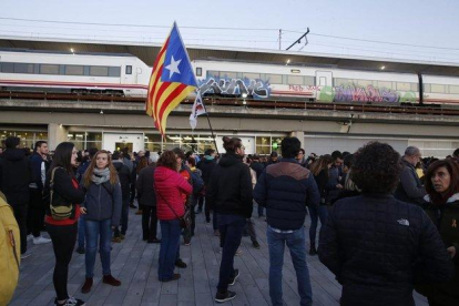 La estación del AVE de Gerona, en enero del 2019.-JOAN CASTRO / ICONNA
