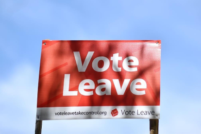 Una valla publicitaria del Vote Leave durante la campaña a favor del brexit. /-AFP / BEN STANSALL