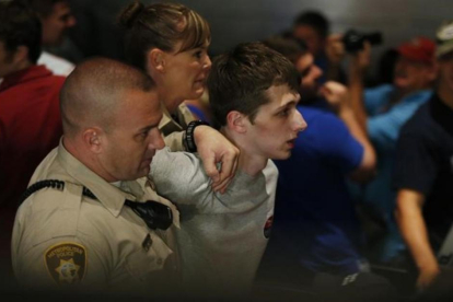 Michael Sandford en el momento de su detención en el casino Treasure Island de Las Vegas.-AP / JOHN LOCHER