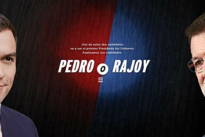 Imagen de la nueva campaña del PSOE centrada en Pedro Sánchez y Mariano Rajoy como futuros presidenciables en los comicios del 20-D.-