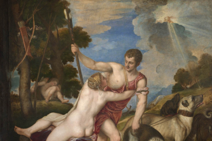 La joya pictórica 'Venus y Adonis', obra de Tiziano. MUSEO DEL PRADO