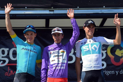 Imagen del podio final de la Vuelta a Burgos 2018.-SANTI OTERO