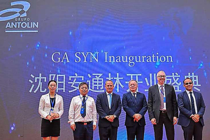 Imagen de la inauguración de la fábrica de Shenyang.-ECB