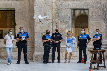 Imagen de uno de los drones que forman parte de la nueva unidad de la Policía Local. SANTI OTERO