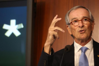 Xavier Trias, en rueda de prensa en el Ayuntamiento de Barcelona-RICARD CUGAT
