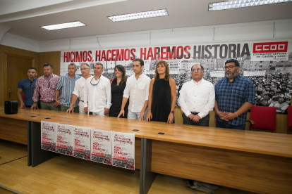 CCOO conmemoró los 46 años de su asamblea constituyente en Burgos dando voz a los líderes sindicales de Perú, Colombia y Chile. TOMÁS ALONSO