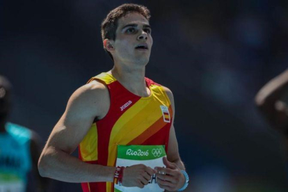 El atleta español, Bruno Hortelano, durante la prueba de los 200 metros de los Juegos de Río.-FERNANDO BIZERRA JR / EFE