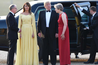 Primer viaje oficial de Trump al Reino Unido.-AFP