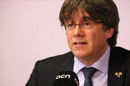 El 'expresident' Carles Puigdemont.-ACN / BLANCA BLAY