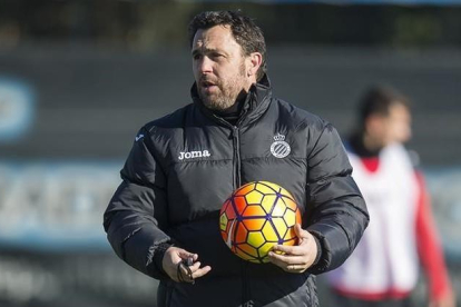 Sergio González, durante una sesión de entrenamiento en la ciudad deportiva Dani Jarque.-JORDI COTRINA