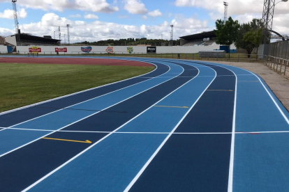 La pista de atletismo de Aranda abrirá en un par de semanas