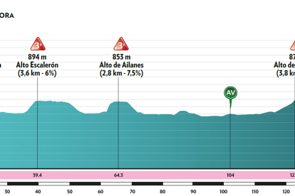 Perfil de la tercera etapa de la Vuelta a Burgos.
