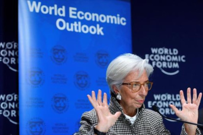 La directora gerente del Fondo Monetario Internacional, Christine Lagarde, en la cumbre de Davos del 2018.-EFE / LAURENT GILLIERON