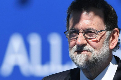 Mariano Rajoy, en Bruselas, este mediodía.-AFP