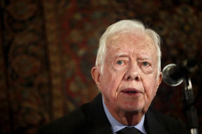 Jimmy Carter, el pasado mayo, en Jerusalén.-AFP / THOMAS COEX