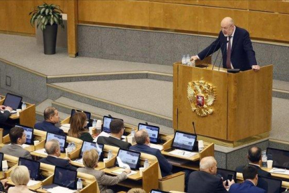Sesión plenaria de la Duma donde se han propuesto las enmiendas constitucionales, en Moscú.-MAXIM SHIPENKOV (EFE)