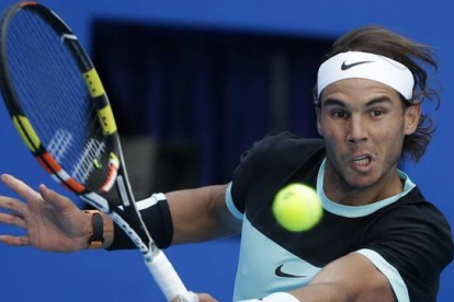 Rafa Nadal durante su encuentro de cuartos de final del Abierto de Pekín.-AP / ANDY WONG