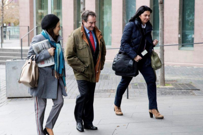 El magistrado Juan Antonio Ramírez , a su llegada al juzgado.-EFE