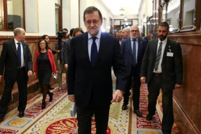 Mariano Rajoy llega a la primera sesión de control del Congreso esta legislatura.-ANDREA COMAS / REUTERS