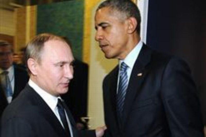 Obama y Putin, en septiembre del 2015, en la ONU.-AP / ANDREW HARNIK