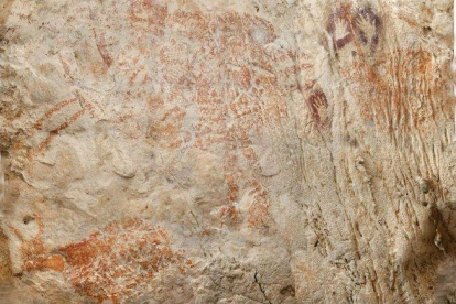 Pinturas halladas en Borneo.-