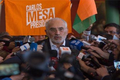 Carlos Mesa, candidato opositor a la presidencia de Bolivia.-EFE