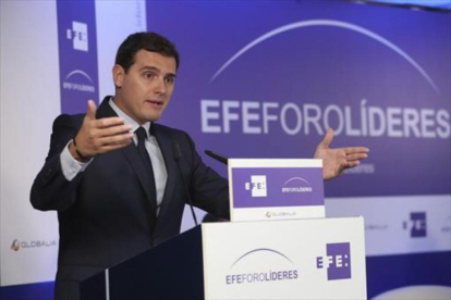Rivera, durante su intervención en el foro de la agencia Efe-EFE / ANGEL DIAZ