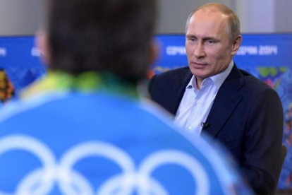 Vladímir Putin, en una conferencia durante los Juegos de Invierno de Sochi.-ALEXEI NIKOLSKY