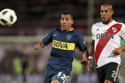 Imagen del Superclásico argentino.-AP / MARCELO RUIZ