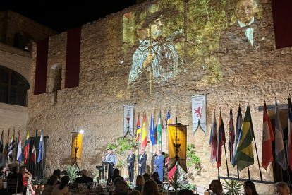 Un momento de la gala Capitán Galeones el sábado pasado en la fortaleza del Castillo de Santiago en Sanlúcar de Barrameda.