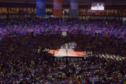 Acto de inicio de la campaña del referéndum en Tarragona, este jueves-JOAN REVILLAS