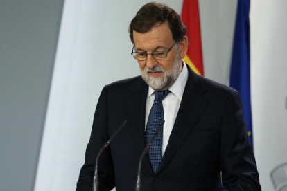 Declaración del presidente del Gobierno, Mariano Rajoy.-DAVID CASTRO