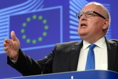 El vicepresidente primero de la Comisión Europea, Frans Timmermans.-THIERRY CHARLIER / AFP