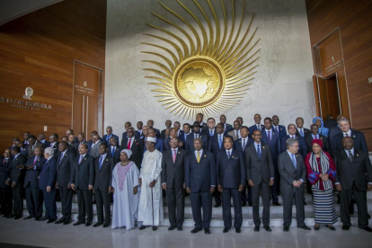 Participantes en la asamblea de la Unión Africana en Adís Abeba.-MUGULETA AYENE / AP