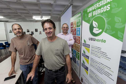 Carlos Palma, Jesús Lázaro y Luis Marcos durante la presentación de la campaña de UBUVerde.-UBU