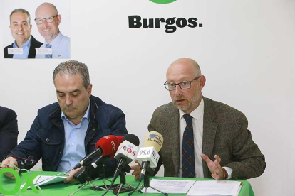 Ángel Martín e Iñaki Sicilia detallaron ayer sus programas para el Ayuntamiento de Burgos y las Cortes regionales.-ICAL