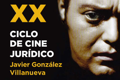 Cartel del XX Ciclo de Cine Jurídico que organiza el Colegio de Abogados de Burgos.