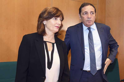 Aser Morato y Sáez Aguado. en una reunión reciente en Burgos.-ICAL