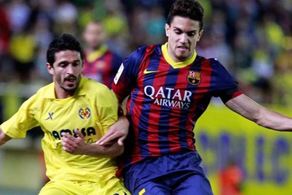 Bartra, en una jugada del partido contra el Villarreal.-Foto: MIGUEL LORENZO