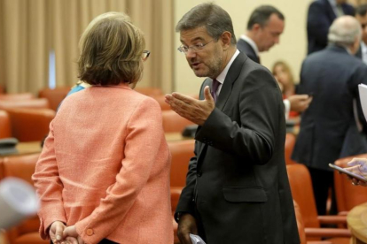 Rafael Catala tras la reunión del grupo parlamentario del PP-JOSE LUIS ROCA