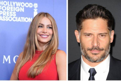 Sofia Vergara y su prometido Joe Manganiello.-Foto: AFP / ROBYN BECK