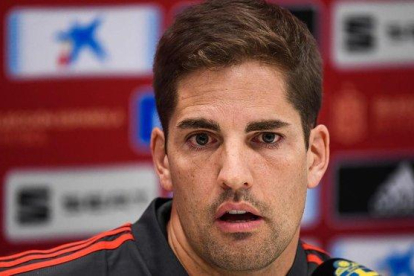 El entrenador de la selección española, Robert Moreno.-JONATHAN NACKSTRAND/ AFP