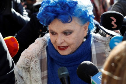 Lucía Bosé, a su salida de la Audiencia Provincial de Madrid.-EFE