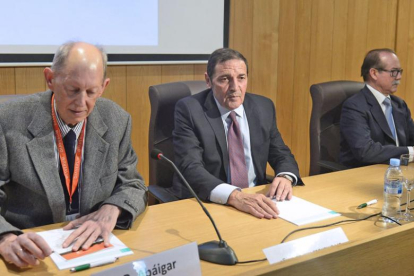 Antonio María Sáez, en la inauguración del Congreso de la Sociedad Española de Diálisis y Trasplante, ayer en Burgos.-ICAL