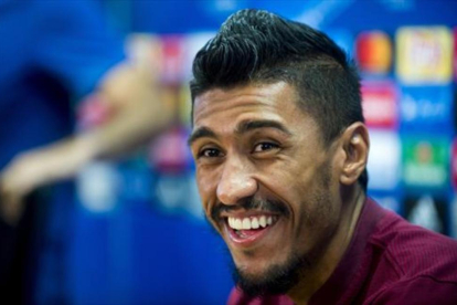 Paulinho, durante una rueda de prensa.-JORDI COTRINA