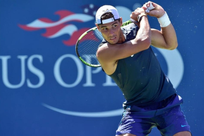 Nadal, en un entrenamiento en el Abierto de EEUU.-AFP / GETTY IMAGES / STEVEN RYAM